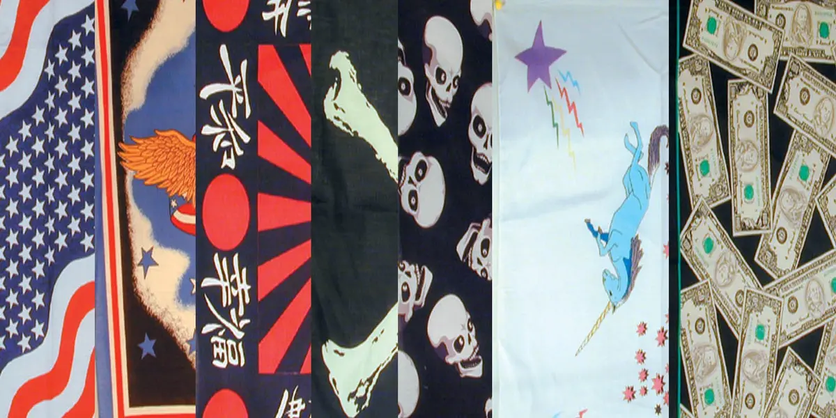 Assorted Novelty & Biker Printed Bandanas 1