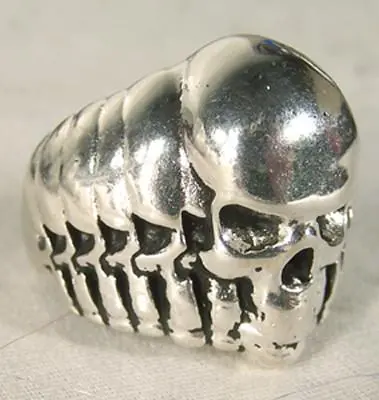 Eternity Skull Heads  Biker Ring 1