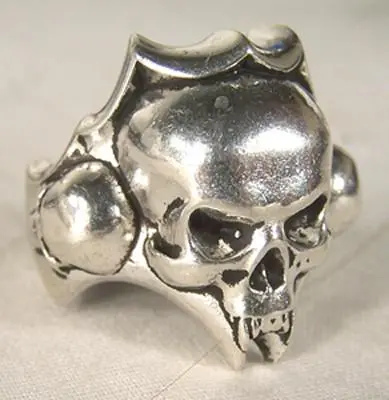 Skull Head Biker Ring 1
