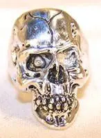 Cracked Skull Biker Ring 1