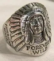 Forever Wild Chief Biker Ring 1
