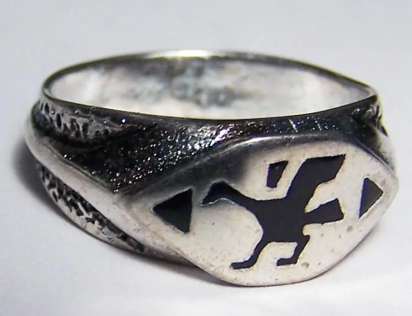 Native Bird Silver Deluxe Biker Ring 1