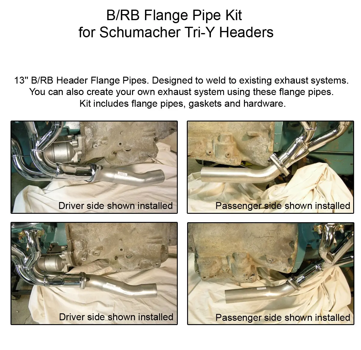Big Block Tri-Y Header Flange Pipes 2