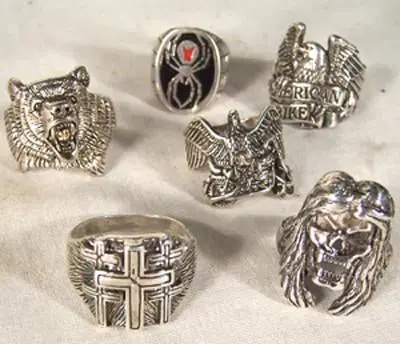 Assorted Styles Ranbom Picked Biker Rings 1