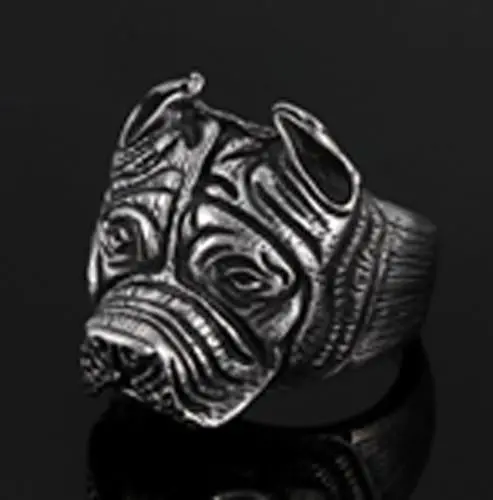Bulldog Stainless Steel Biker Ring 1