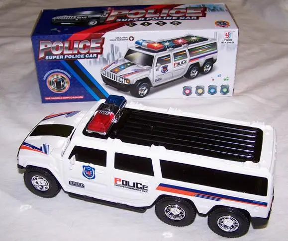 Battery Operated Bump And Go Police Suv Car 1
