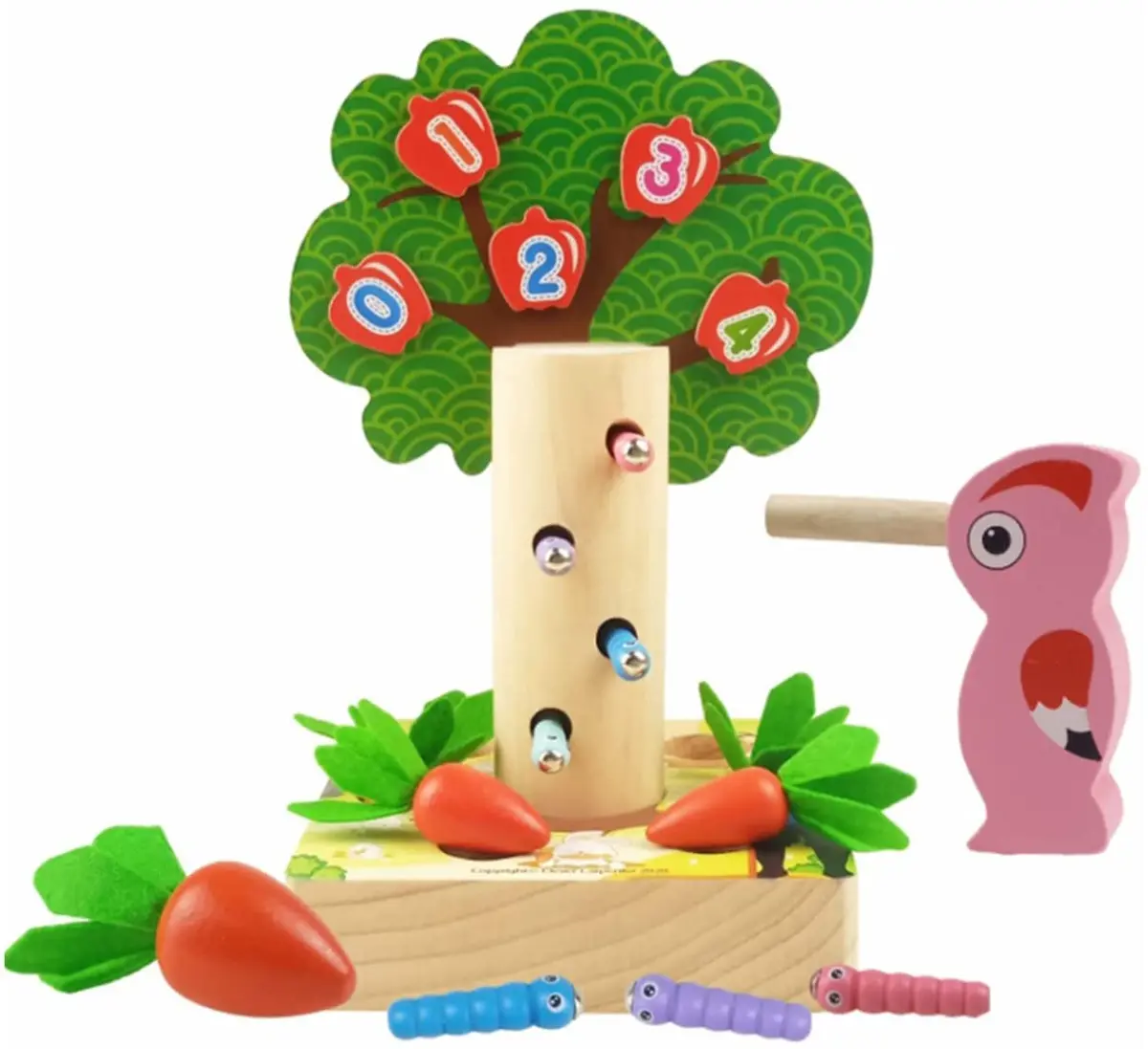 Wooden 3 In 1 Farm Harvesting Insect Catching Kids Toys, Wooden Toys Woodpecker Find Insect Board Games, Learning Educational Baby Toys Puzzle Block For Kids Age 3+ Years Boys Girls 1