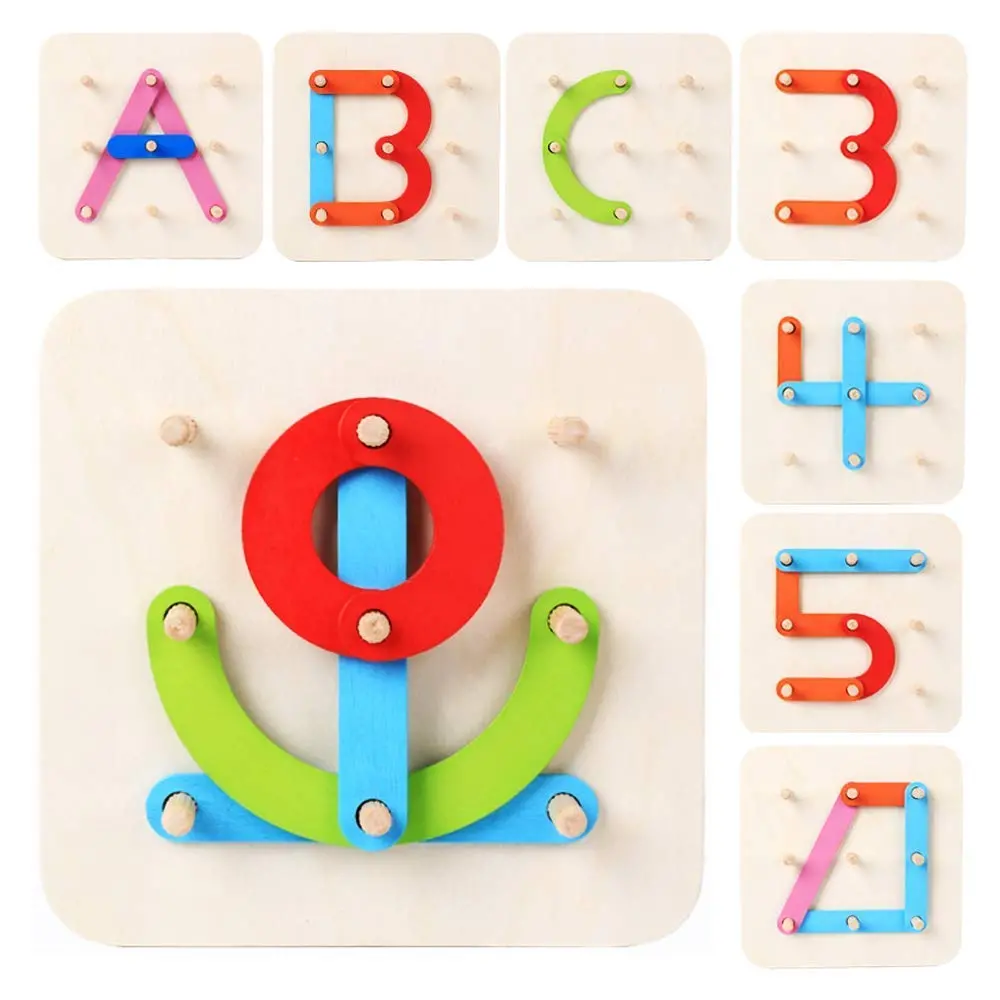 Wooden Hundred Change Collage Letter Making Board Puzzle Kids Toys, Wooden Toys With Shape Matching Board Games, Learning Educational Baby Toys Puzzle For Kids Age 3+ Years Boys Girls 1