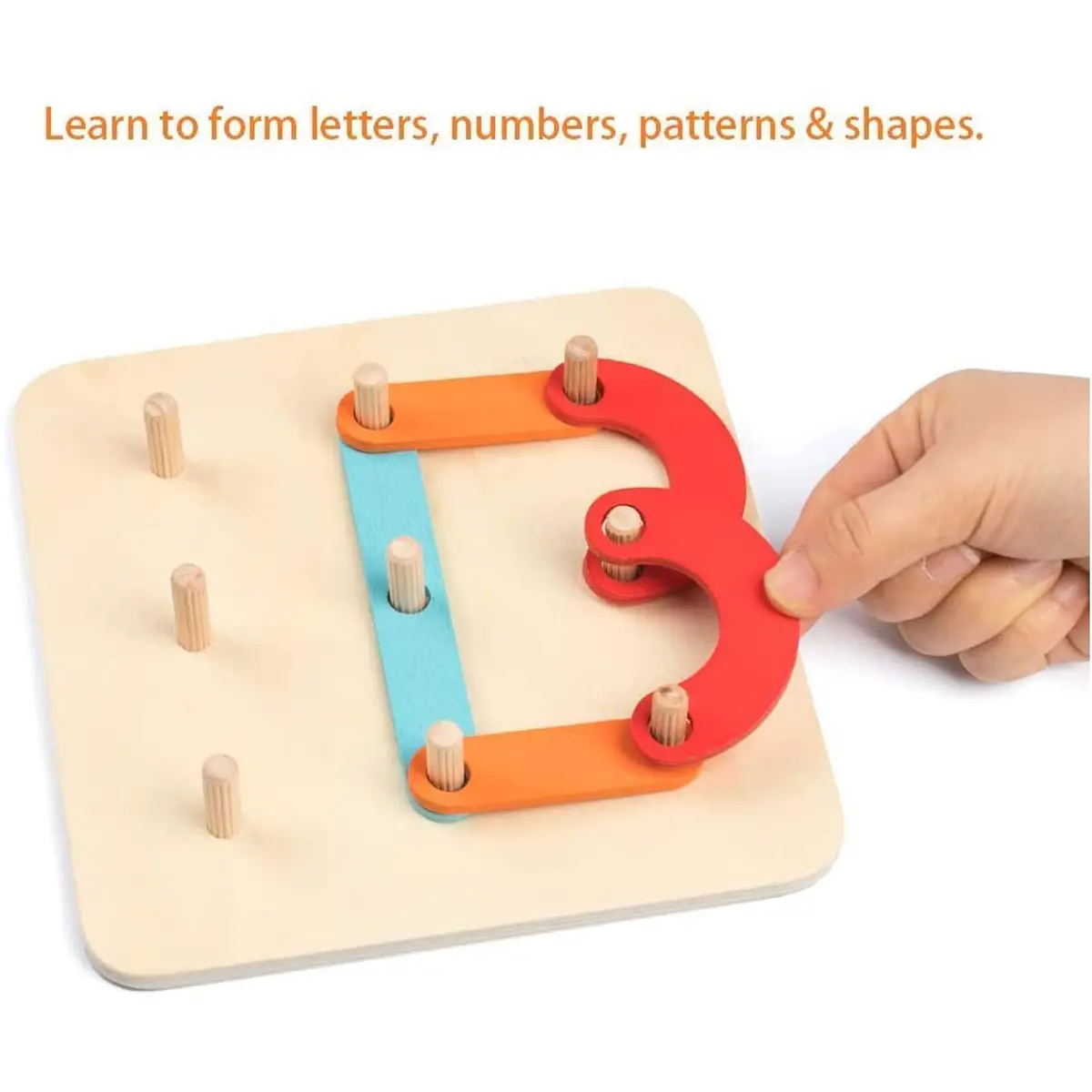 Wooden Hundred Change Collage Letter Making Board Puzzle Kids Toys, Wooden Toys With Shape Matching Board Games, Learning Educational Baby Toys Puzzle For Kids Age 3+ Years Boys Girls 2