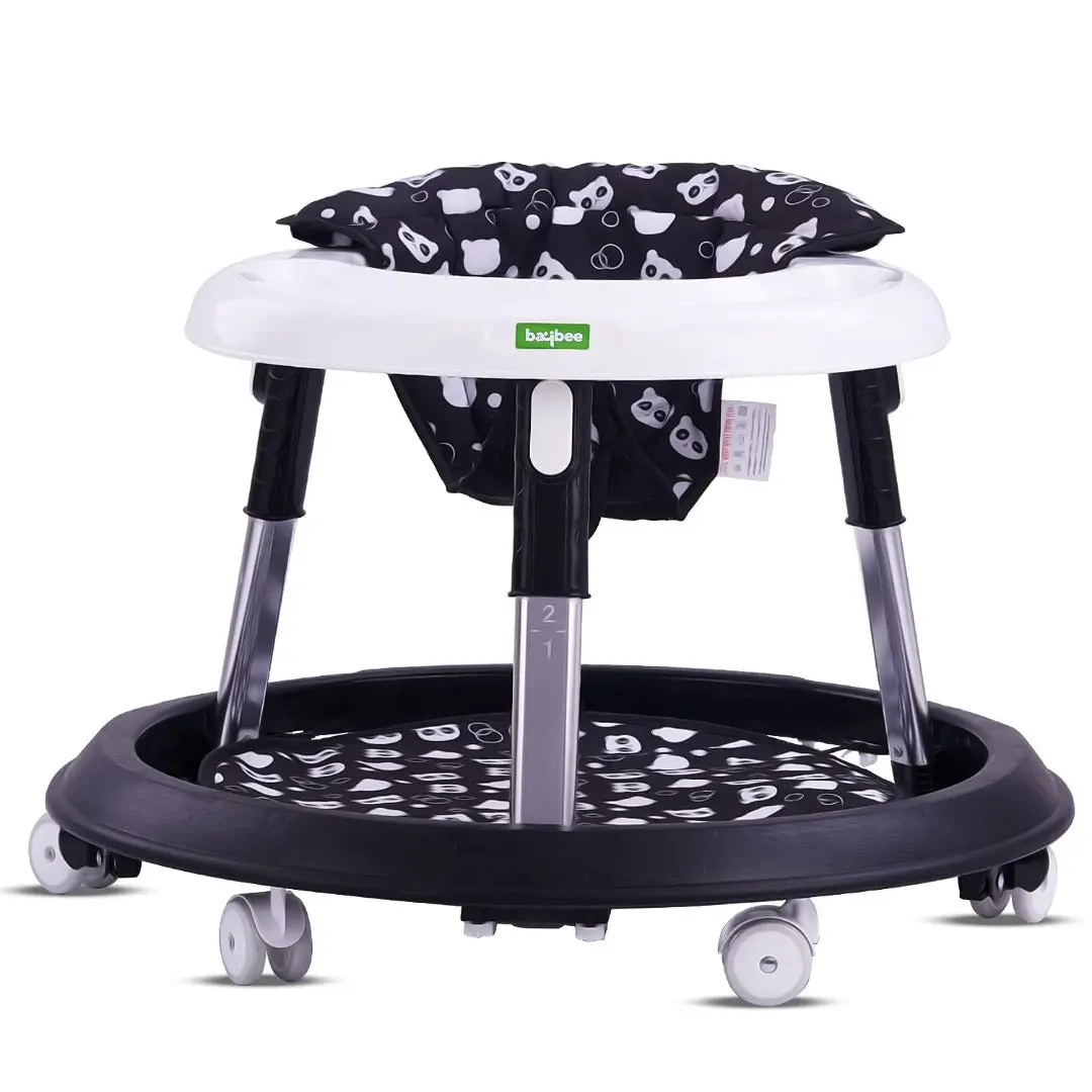 First Step Baby Walker For Kids With 3 Position Adjustable Height, Rubber Wheel & Stopper - Anti-Rollover, Foldable Activity Walker For Toddlers & Infant Baby Walker Age 6-18 Months 1