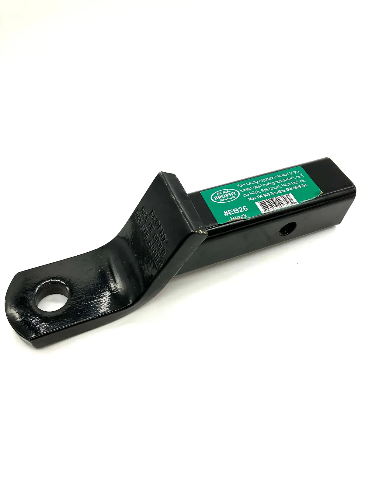Ball Mount-2"Drop- 1" Hole -Black-Eco 1