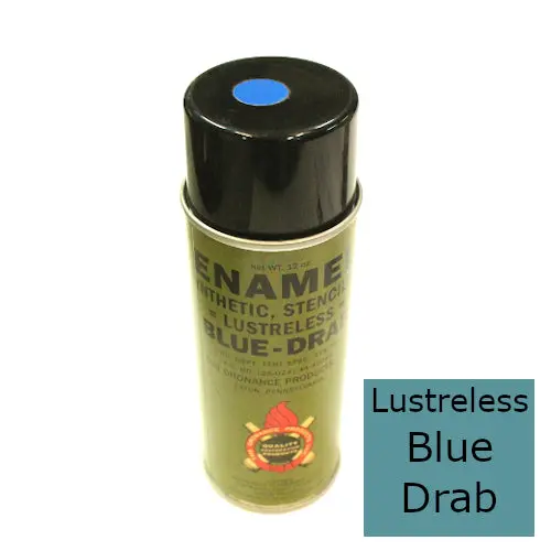 <B>Discontinued</B> - Lustreless Blue-Drab Enamel 12 Oz Spray Paint Can - Lbde12 1