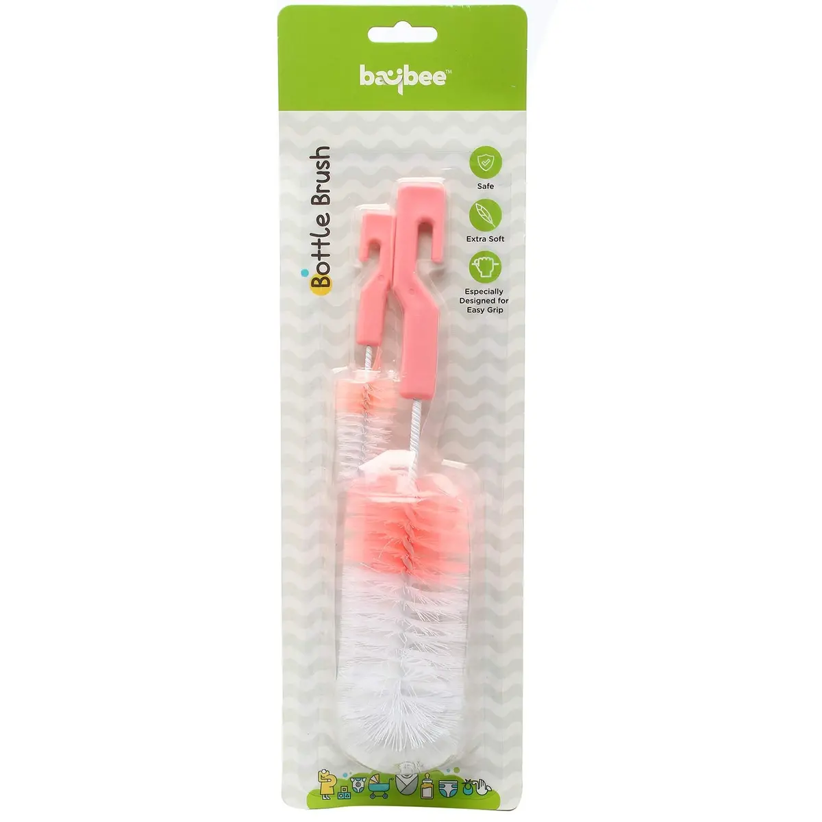 Good Grips Water Bottle Cleaning Set | Bottle Cleaner For Sports Water Bottles, Feeding Bottles & Spout Cleaner Brushes - Great Baby Shower Gift Assorted Colours – Set Of 2 Pack 2