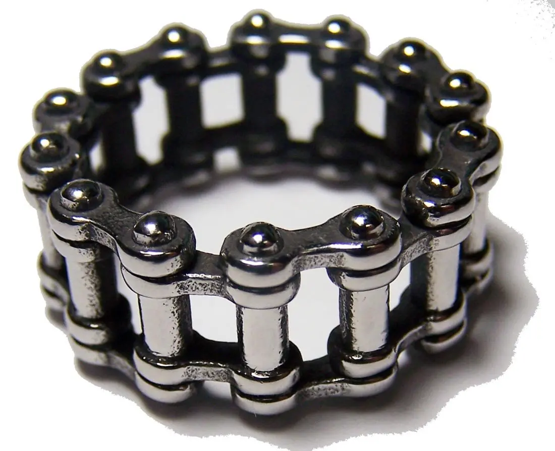 Bike Motorcycle Chain Stainless Steel Biker Ring 2