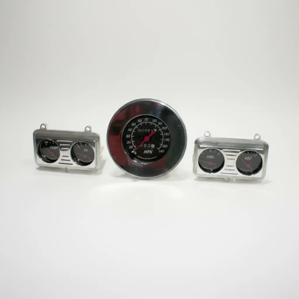 New Aluminum Housings/Black Face Gauges Replacement Instrument Set  - Cc591582-Bfg 1