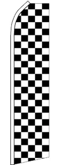 Super Swooper (15Ft) Black And White Checkered Flag 1