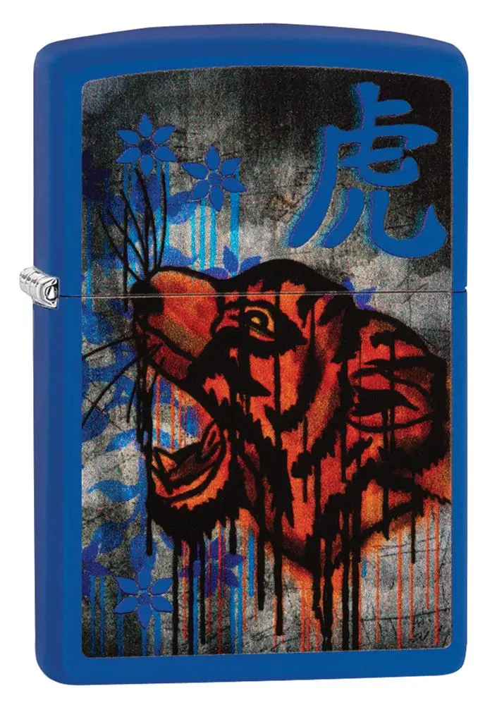 Royal Blue Colorful Tiger Design 1