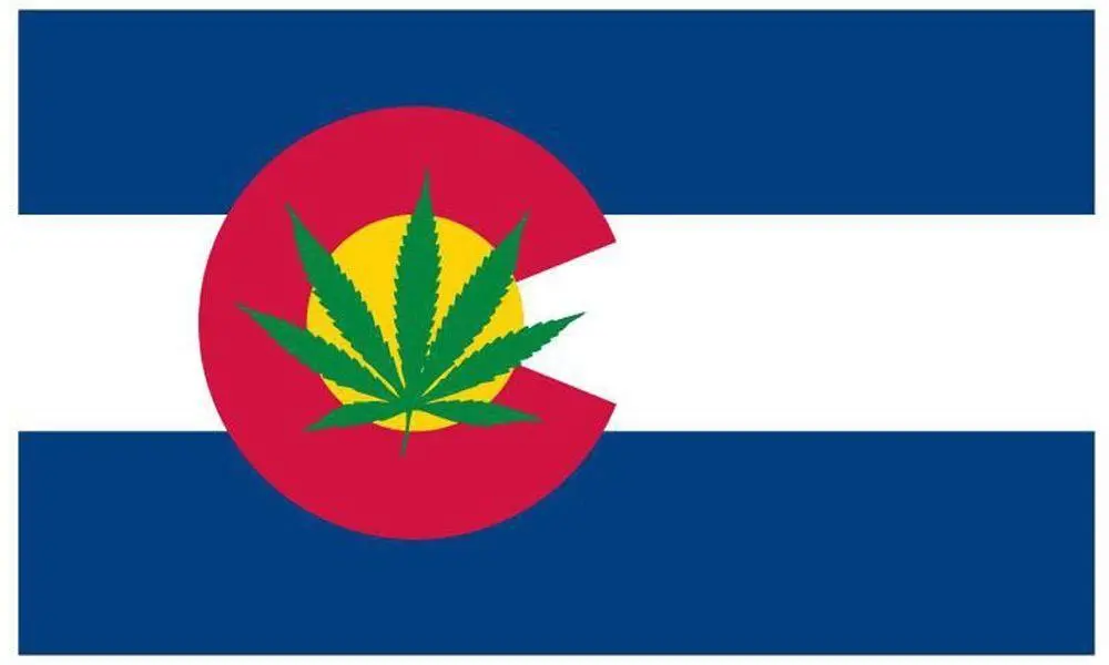 Colorado State Marijuana Pot Leaf (3Ft X 5Ft) Flag 1