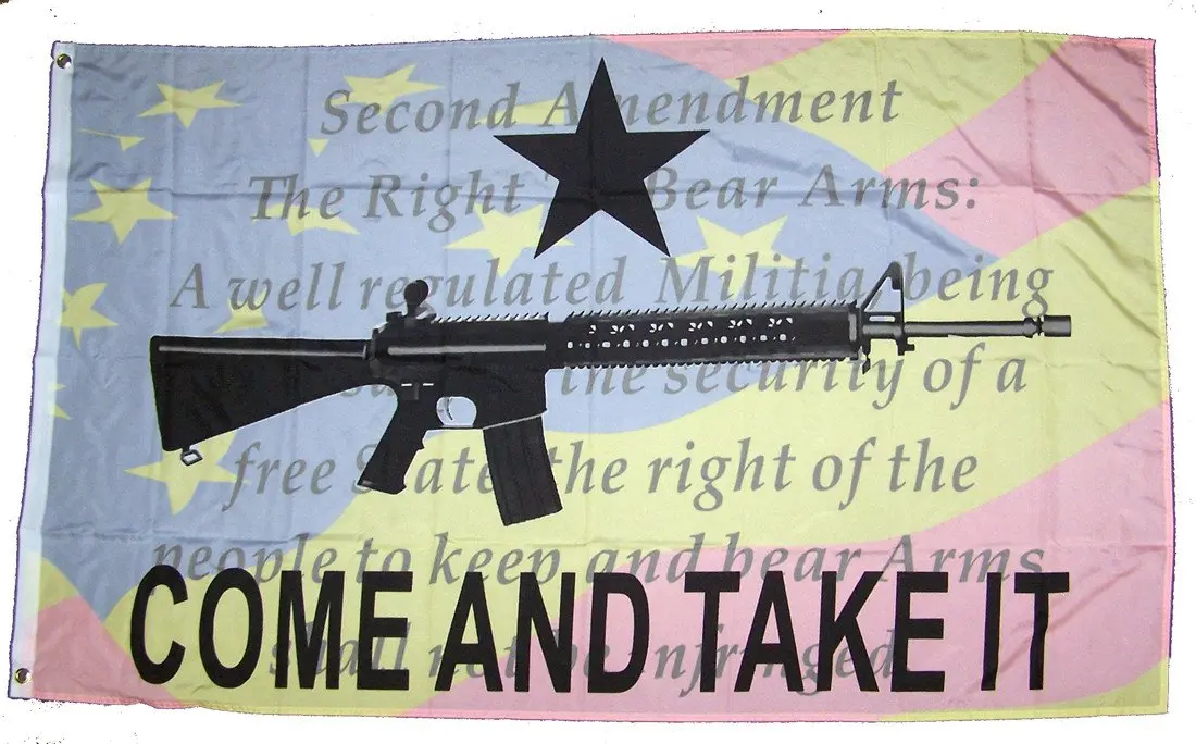 Constitution 2Nd Amendment Come And Take It Gun (3Ft X 5Ft) Flag 1