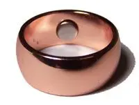 Pure Heavy Copper Wedding Band Magnetic Ring 1