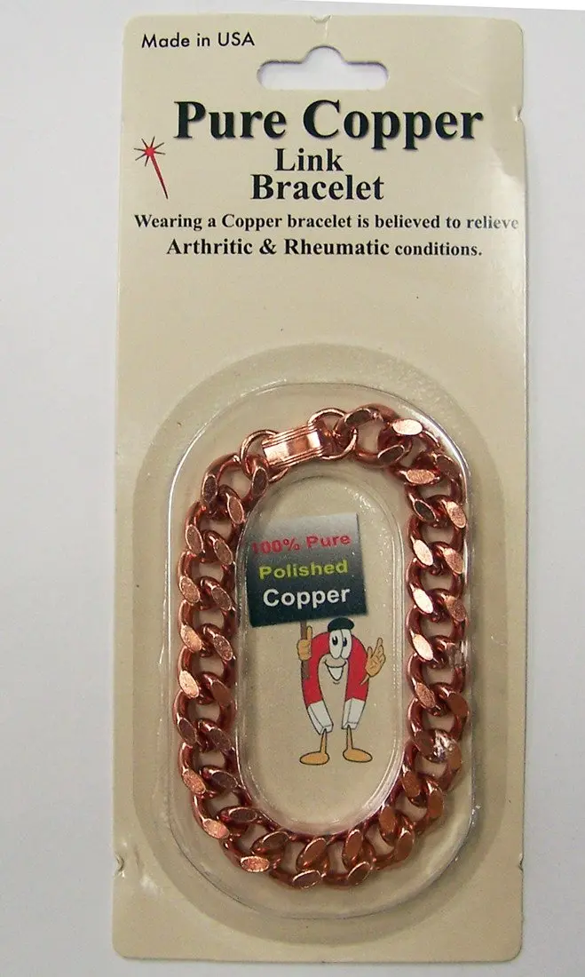 Solid Copper Heavy Mens Link Bracelet 1