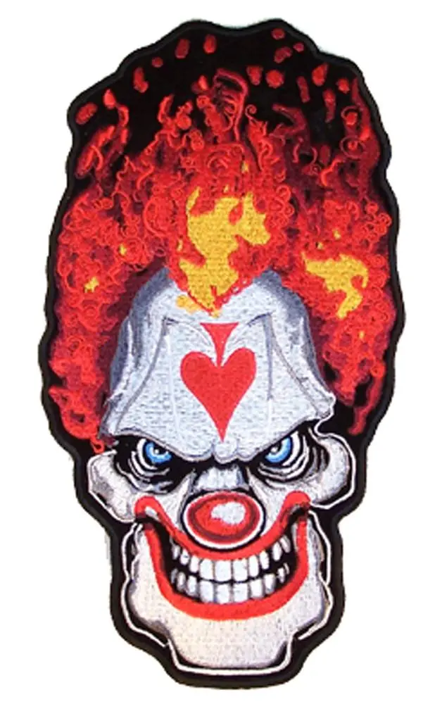 Jumbo Crazy Ace Clown Patch 10 Inch 1