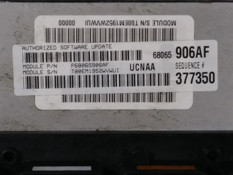 2012 Ram 1500 Engine Control Module (Ecm). Part Number 5150633Ab 2
