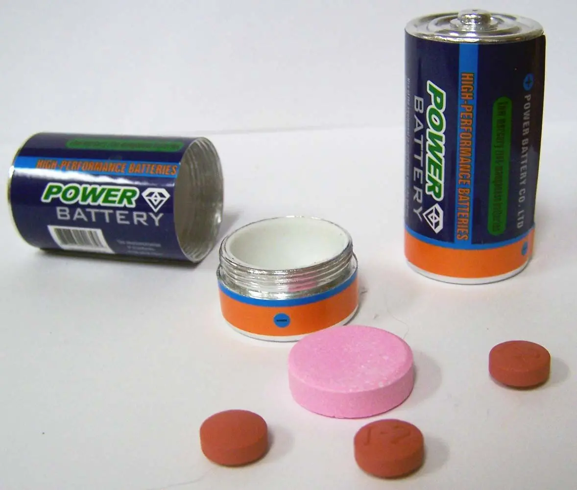C Battery Shaped Stash Pill Box 1