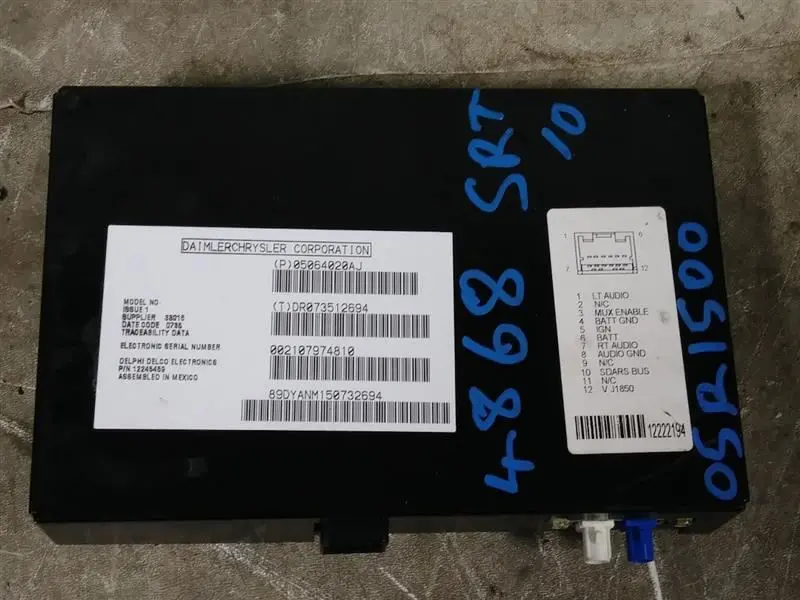 2005 Dodge Ram1500 Satellite Receiver Module. Part Number 05064020Aj 1
