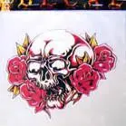 Skull With Roses Decals 1