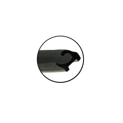 New M37/M43 Door Glass Frame To Cab Top Weatherstrip - Felt Coated  - Double Lip - Dgftctw2lr 1