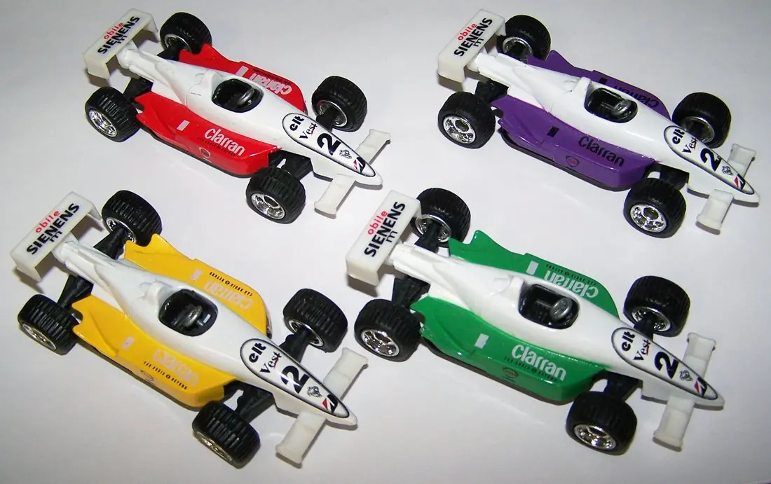Die Cast Metal 4 Inch Formula Race Cars 1