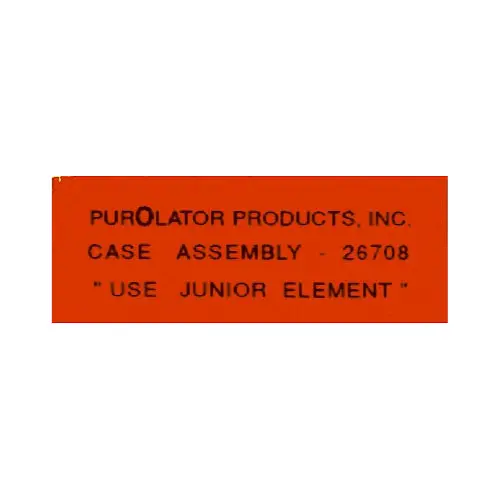 Data Plate #50 - Purolator Oil Filter Decal 1