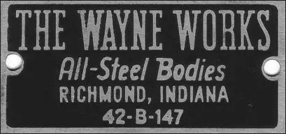 Data Plate #59 - Wc54 3/4 Ton Ambulance Body Plate 1