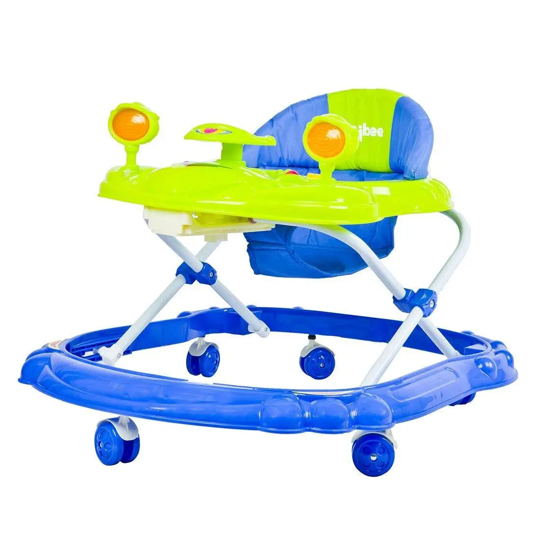Winnie Baby Walker For 1-2 Years Boys & Girls,  Kids Round Walker With Music & Lights Function, 3 Position Height Adjustable | Easy To Fold, Fun Toys & Activities For Kids 1