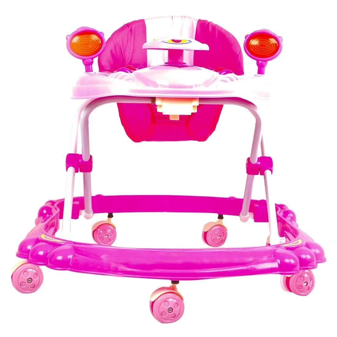 Winnie Baby Walker For 1-2 Years Boys & Girls, Kids Round Walker With Music & Lights Function, 3 Position Height Adjustable | Easy To Fold, Fun Toys & Activities For Kids 4