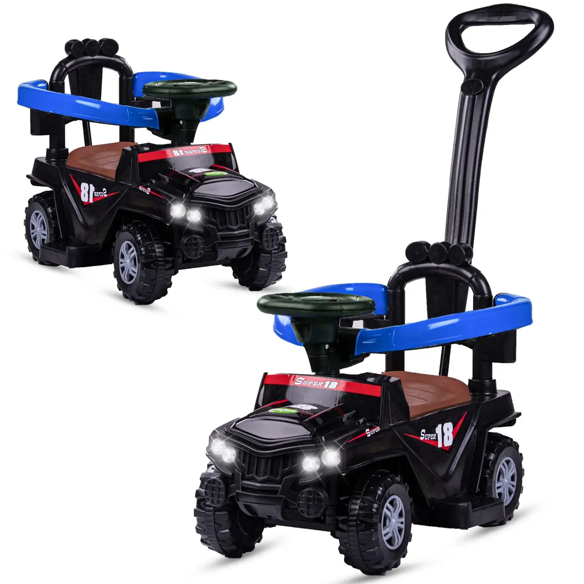Kids Power Wheel Ride On Jeep Push Car For Toddlers Baby Jeep Toy Children Rider & Infant Baby Jeep 5