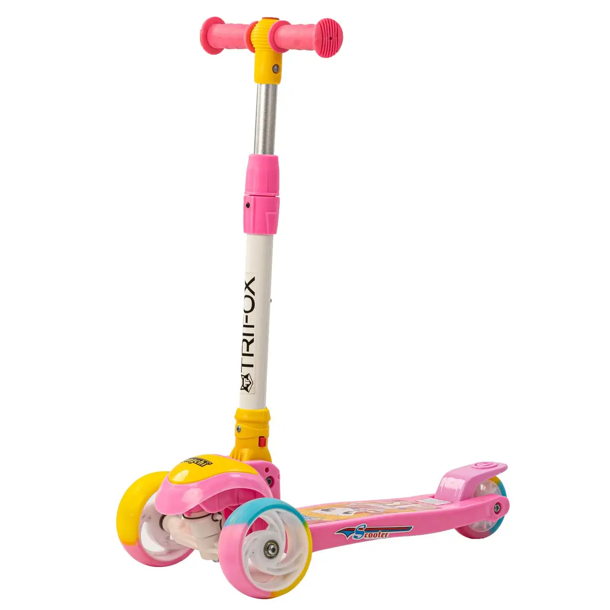 Trifox Skate Scooter For Kids 3 Wheel Lean To Steer 3 Adjustable Height With Suspension For Kids Boys & Girls 1