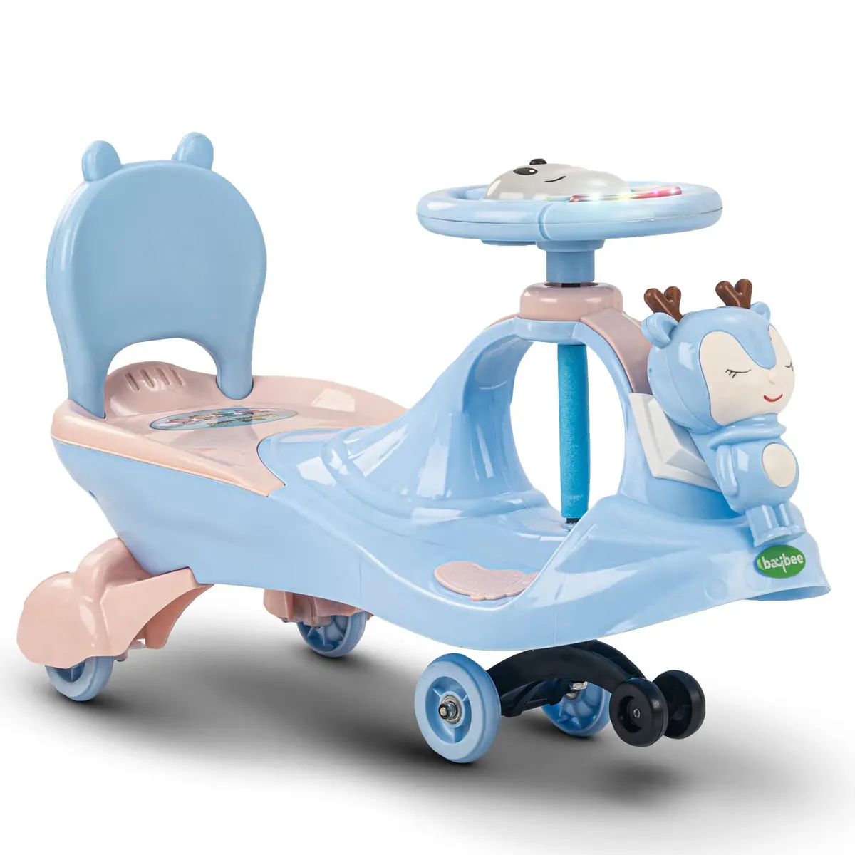 Magic Swing Ride On Cars For Kids | Push Ride On Car For Kids With Led Light, Pp Scratch Free Wheels| Kids Car | Magic Car For Kids To Drive 3 To 8 Years (Blue) 1