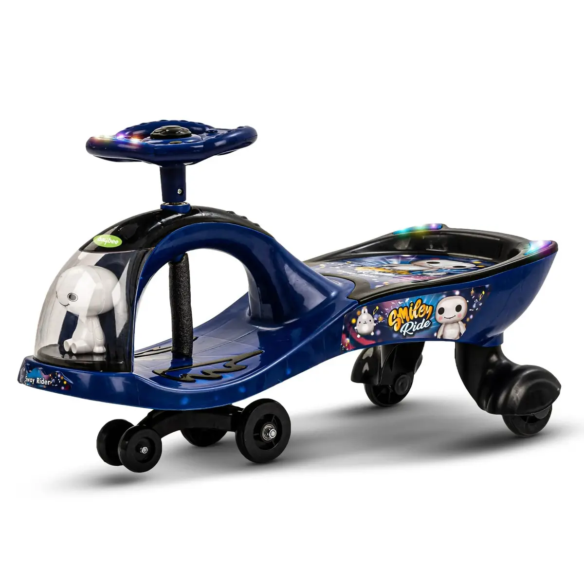 Raptor Magic Swing Cars For Kids/Baby | Twister Wiggle Car For Kids With Led Light, Pp Scratch Free Wheels | Push Ride On Toy Baby Kids Car | Magic Car For Kids 3 To 8 Years Boys Girls 1