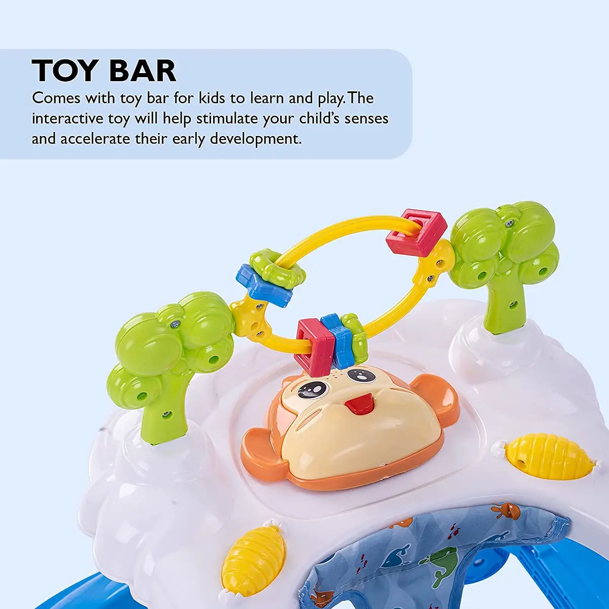 Round Baby Walker For Kids | Music & Light Function With 3 Position Height Adjustable Kids Walker, Fun Toys & Activities For Babies 2
