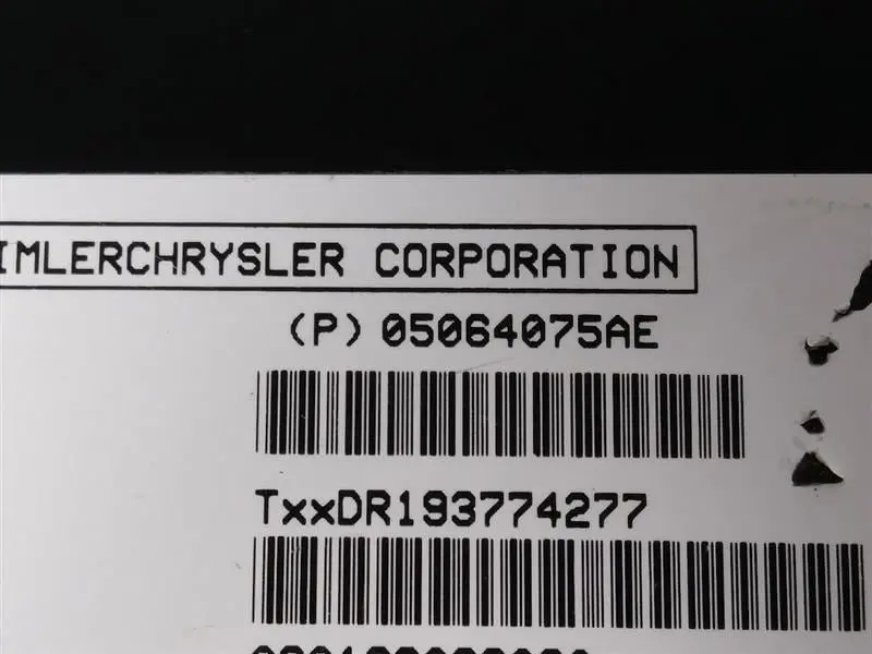 2008 Dodge Ram4500 Satellite Radio Receiver Module. Part Number 05064075Ae 2