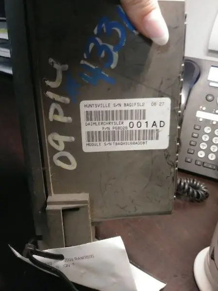 2009 Dodge Ram3500 Totally Integrated Power Module (Tipm). Part Number 68028001A 1