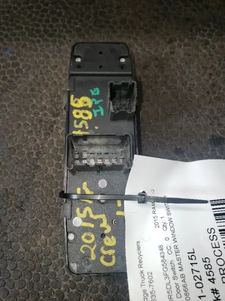 2015 Dodge Ram2500 Master Window Switch. Part Number 68110866Aa 2