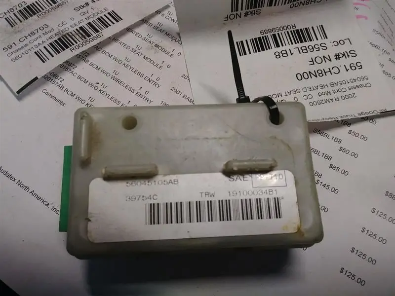2000 Dodge Ram2500 Heated Seat Module. Part Number 56045105Ab 1
