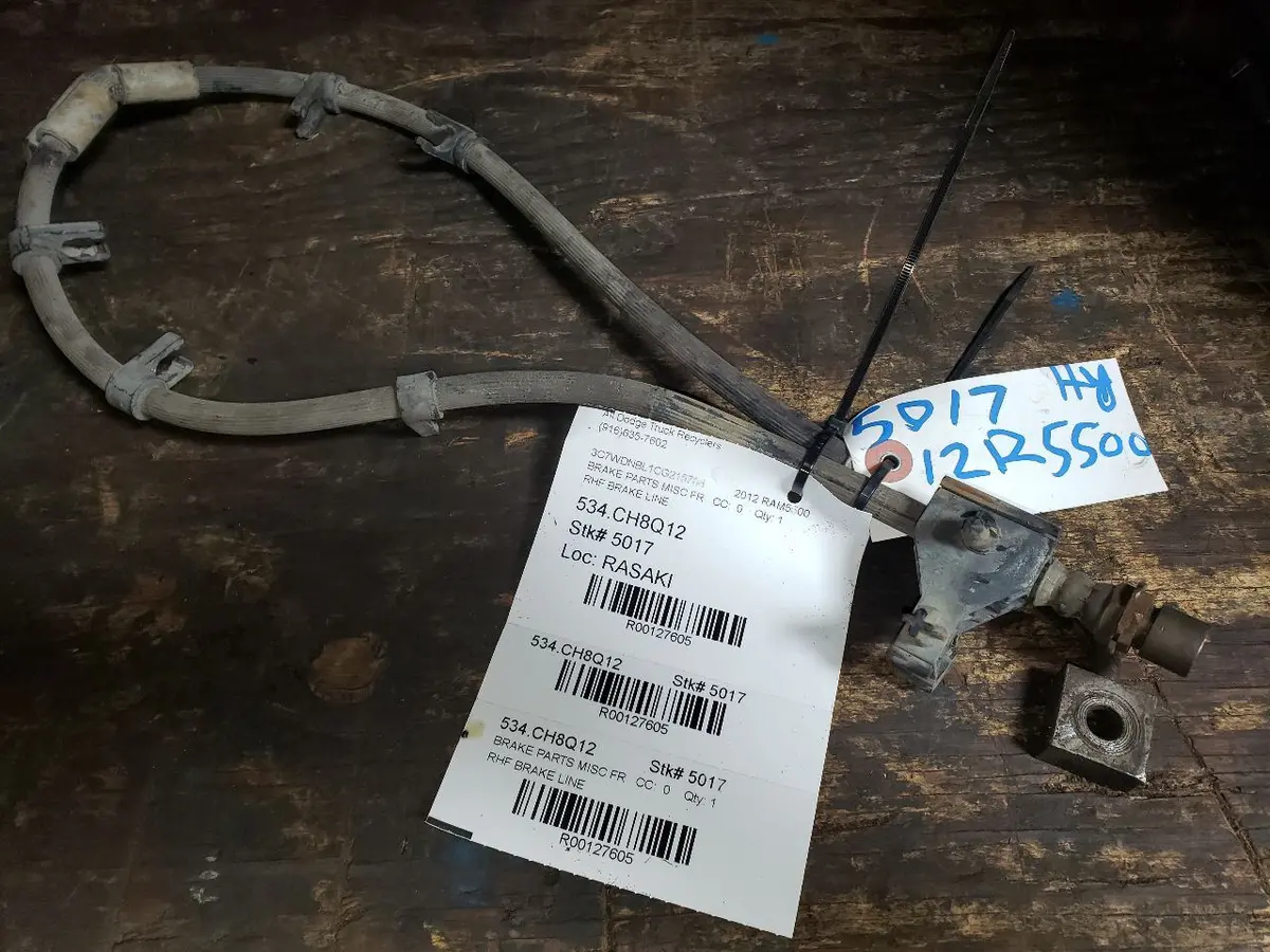 2012 Ram Cab & Chassis Passenger Front Brake Line. Part Number 52013818Ak 1