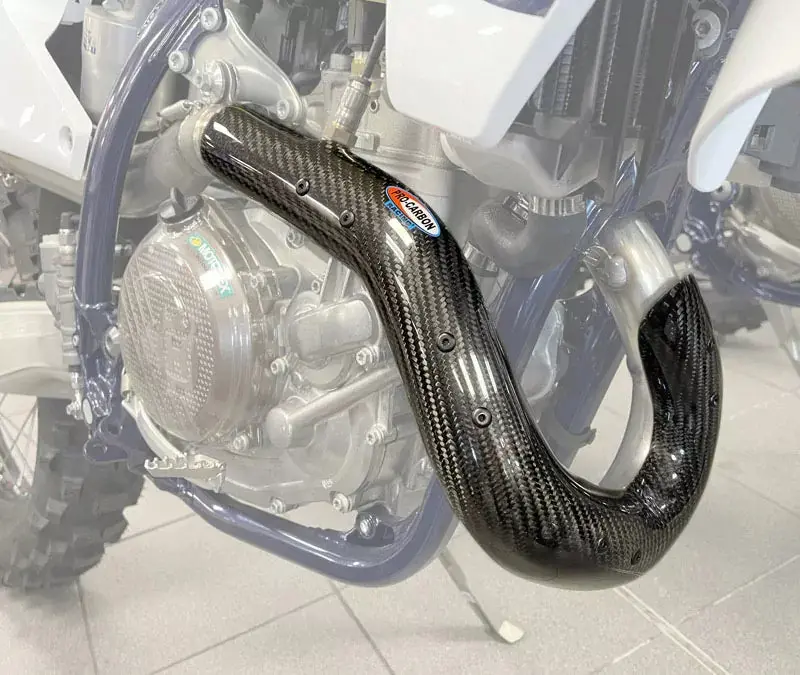 Pro Carbon Husqvarna Exhaust Guard / Pipe Guard 2024 Fe 250 1