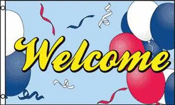 Welcome Balloons (3Ft X 5Ft) Flag 1