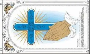 Praying Hands Cross (3Ft X 5Ft) Religious Flag 1
