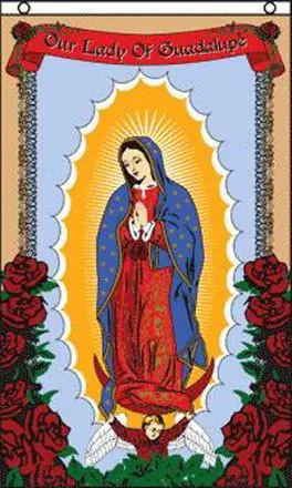 Guadalupe Roses (3Ft X 5Ft) Religious Flag 1